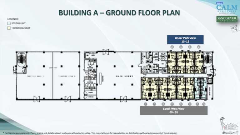 SMDC Calm Residences Tower A Ground Floor Plan