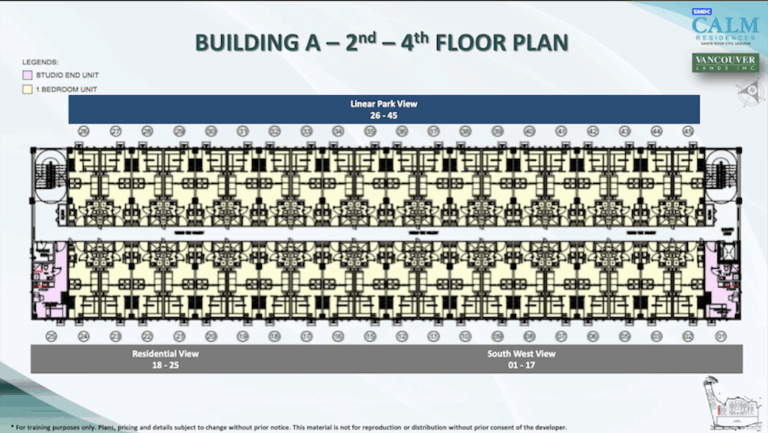 SMDC Calm Residences Tower A Typical Floor Plan