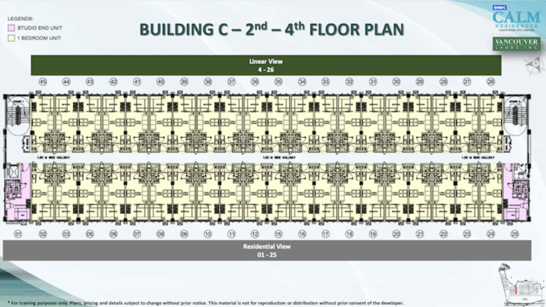 SMDC Calm Residences Tower C Typical Floor Plan