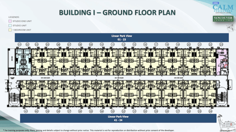 SMDC Calm Residences Tower I Ground Floor Plan