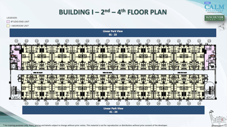 SMDC Calm Residences Tower I Typical Floor Plan