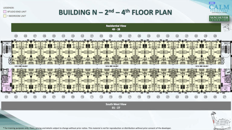 SMDC Calm Residences Tower N Typical Floor Plan