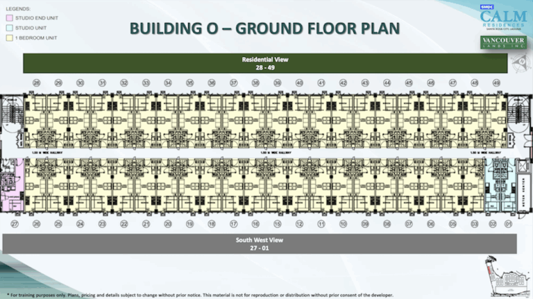 SMDC Calm Residences Tower O Ground Floor Plan