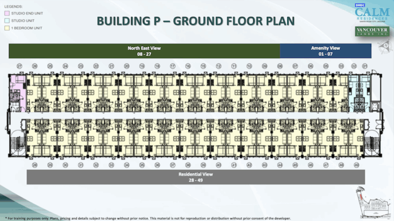 SMDC Calm Residences Tower P Ground Floor Plan
