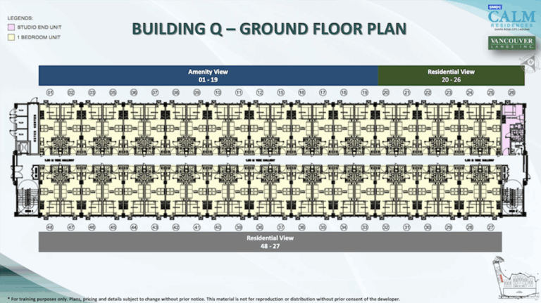 SMDC Calm Residences Tower Q Ground Floor Plan