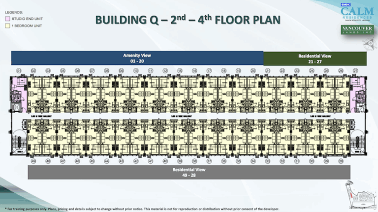 SMDC Calm Residences Tower Q Typical Floor Plan