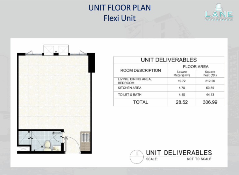 SMDC Lane Residences Unit Type Flexi Unit 28.52sqm
