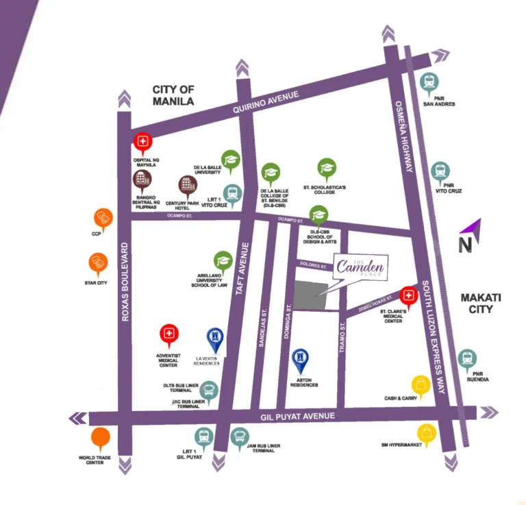 the camden place vicinity map